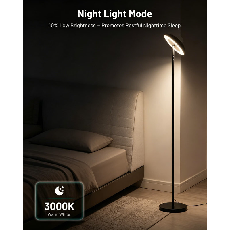Lampe sur pied à DEL avec projecteur étoile RVB et télécommande, lampe sur pied à intensité variable avec température de couleur 3000K-6000K, lumière d'angle moderne réglable pour le salon, la chambre à coucher et la chambre d'enfant