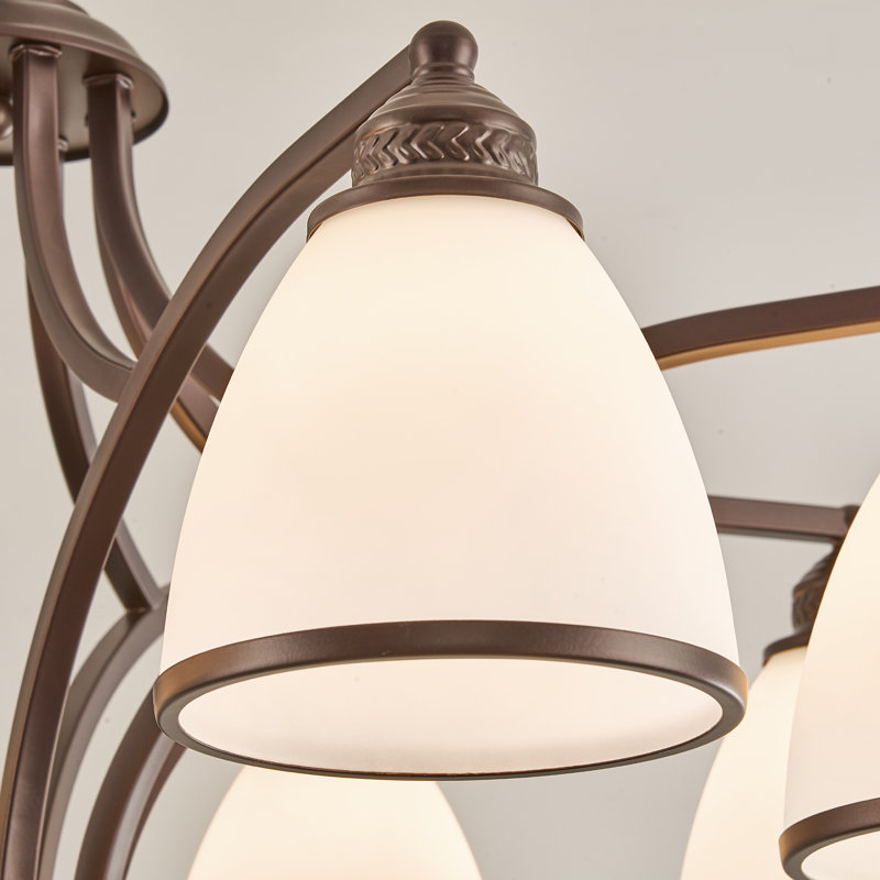 Lustre classique / traditionnel en acier 8 lumières à intensité variable, Oil Rubbed Bronze