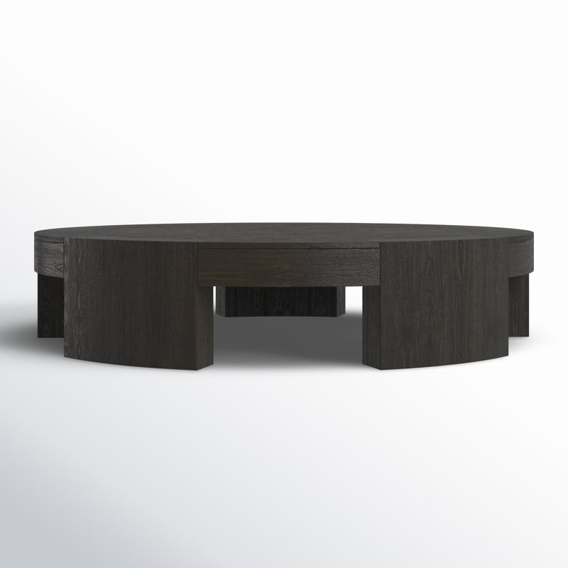 Sheffield Coffee Table, 13" H x 60" L x 60" W, Charcoal Oak Veneer