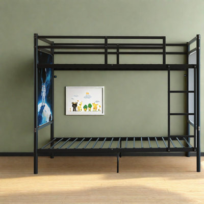 Lit gain de place avec rangement, cadre en métal de 197 cm, style moderne pour maison familiale