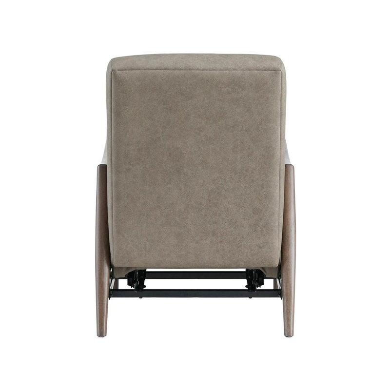Universal Upholstery Chair, Brown Leather/Gray Wood