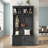 Modern 4-in-1 Entryway Hall Tree with Shoe Bench, Storage Cabinet & Display Shelf, Black-741292037