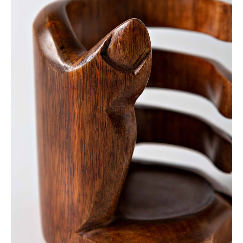 Artisan Carved Hand Wine Bottle Holder