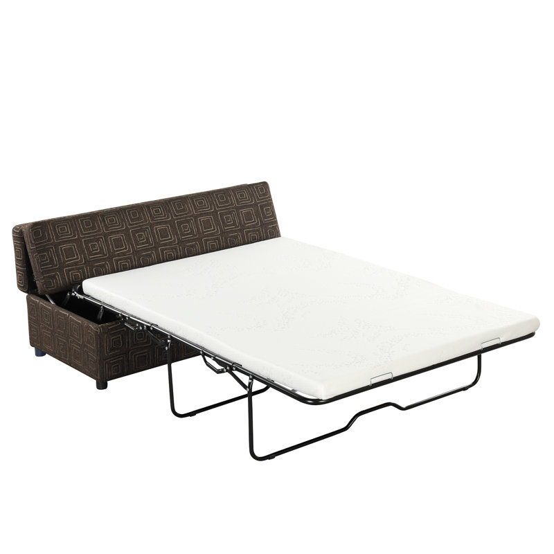Banc rembourré avec matelas Ekon, 100 % lin gris noir