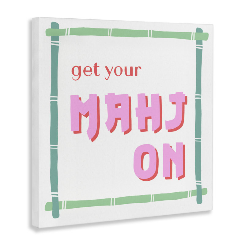 Get Your Mahj On Canvas, design par Krissy Mast, H 30 po x l 30 po