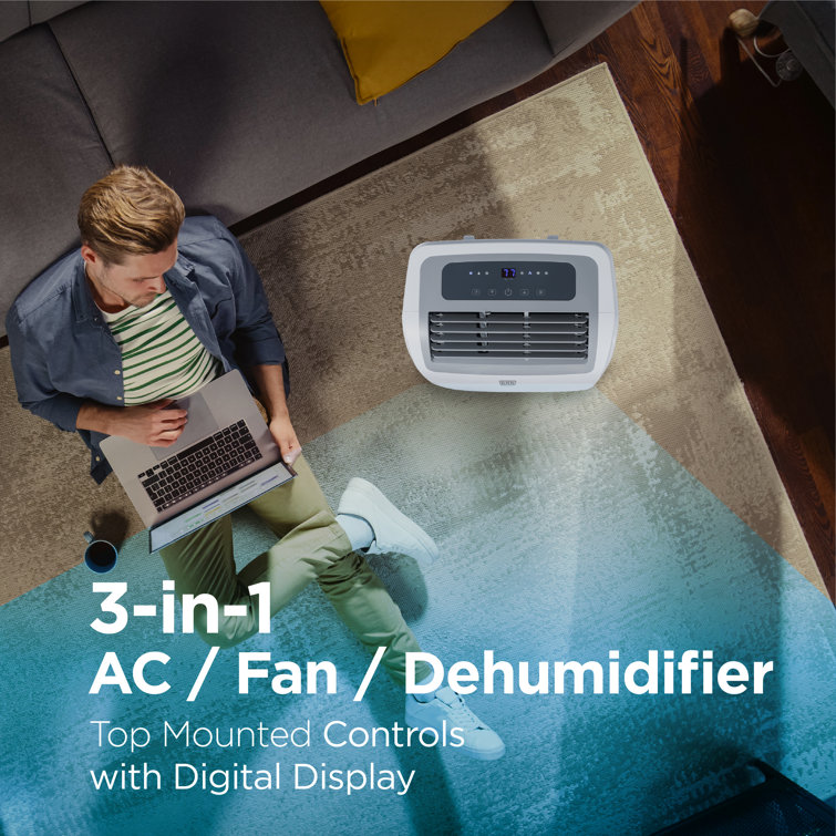 Black-Decker 8,000 BTU, SACC/CEC (12,000 BTU Ashrae) Portable Air Conditioner with Remote Control