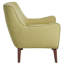Fauteuil d'appoint de style Mid-Century, rembourrage serré, coussin en mousse amovible, finition des pieds en bois massif, rembourrage haute densité pour chaise confortable, conception du dossier, support central