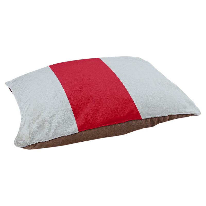 Coussin Los Angeles Anaheim, Grand (l 40 po x P 30 po x H 14 po), Argent / rouge / argent