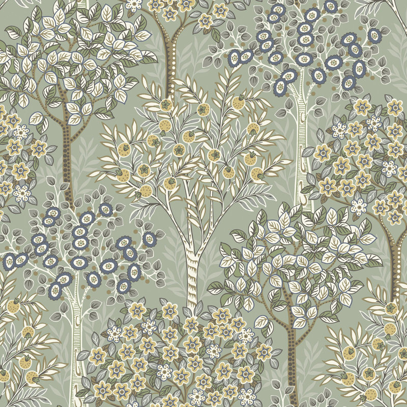 Caue 8.23m x 68.58cm Matte Wallpaper Roll, Grey