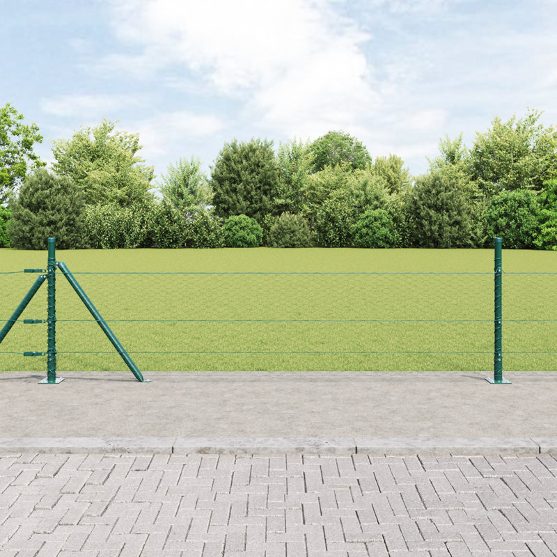 Hexagon Fence Steel, 40cm H x 5000cm W, Green