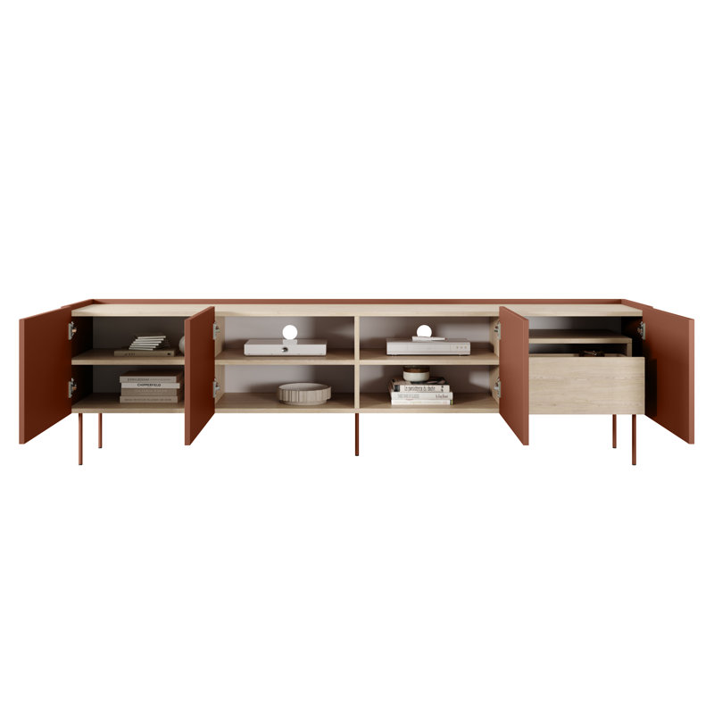 Carlianne TV Stand for TVs up to 55", Ceramic Red