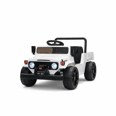 Toyota Licensed 12V Ride on Car, Pickup Truck with Battery Powered, Parent Remote Control, LED Lights, Suspension, Truck Bed Storage