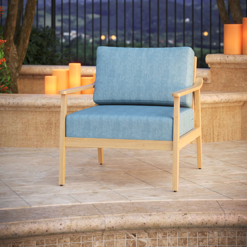 Amala Sunbrella® Outdoor Deep Seating Cushion, Sunbrella® Cast Horizon Plainweave, 28.5" W x 28.5" D