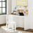 Kids Desk and Chair Sets with Hutch and Storage Cabinet, Wooden Children Study Table, Student Writing Desk Computer Workstation, White