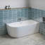Baignoire de trempage en acrylique 64,96 po x 31,5 po