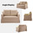 51'' Country-style Slipcovered Loveseat Sofa-1131675701