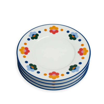 Floral Handmade Porcelain Salad/Dessert Plate