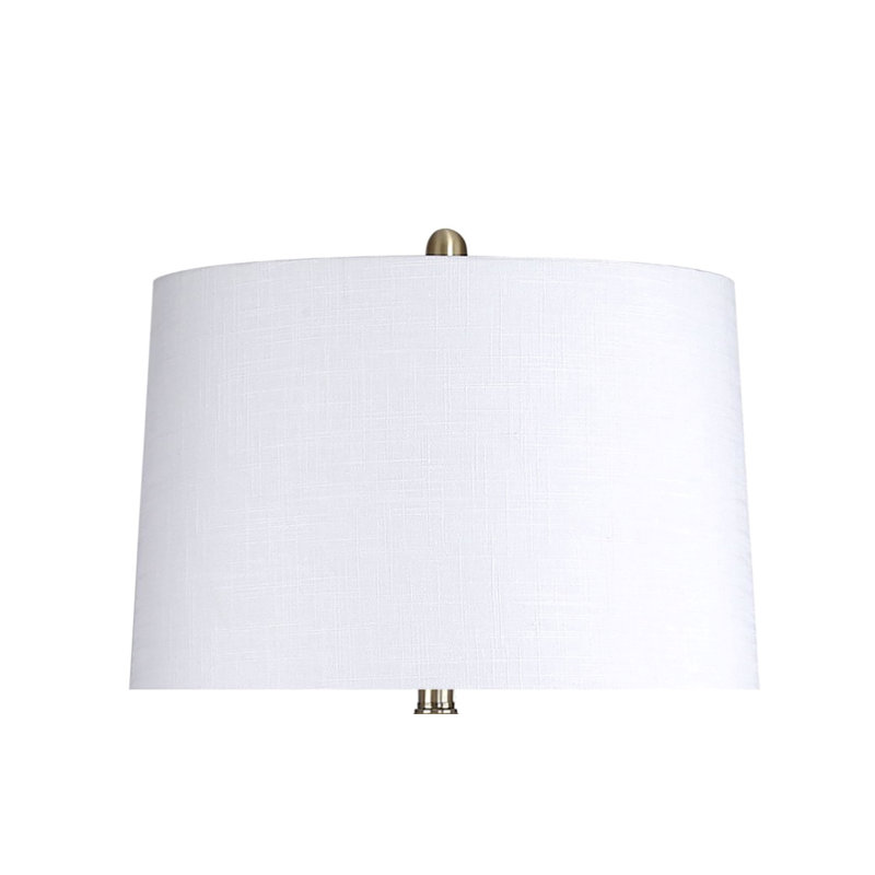 Lampe sur pied 65 po Matzke, Blanc cassé, Laiton doux antique