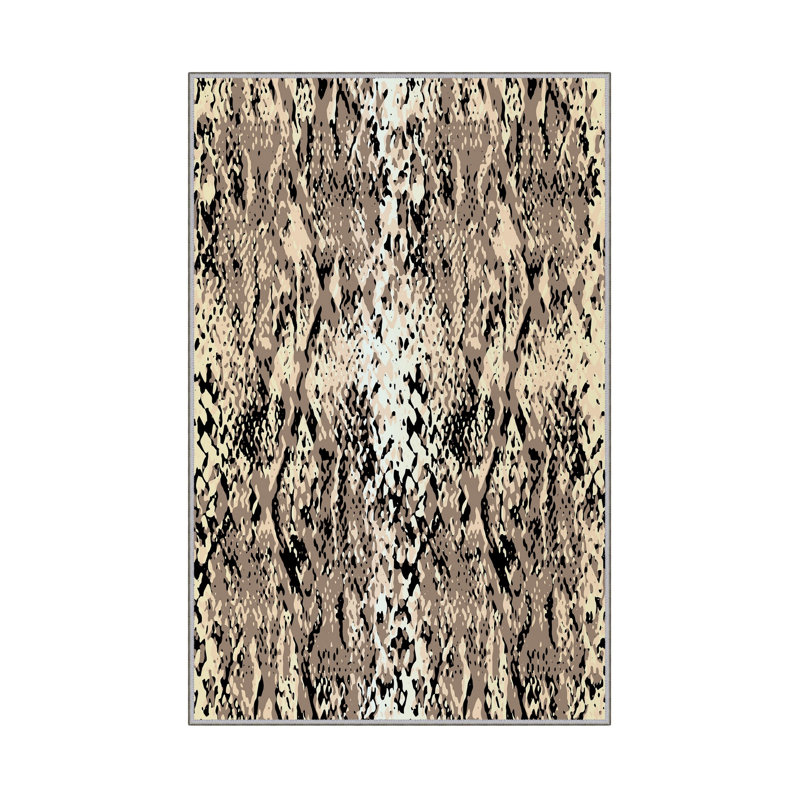 Elegant Hall Carpet, 3D Digital Print Design, 3.9 x 4.9 ft | 100% Polyester, Antibacterial, Non-Slip PVC Dot Underside, Pile Height: 0.04 in, Machine Washable, Perfect for Living Room & Entryway Decor