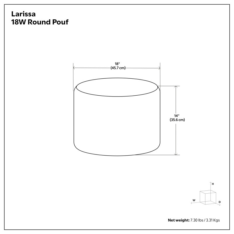 Repose-pieds Larho, Natural/White