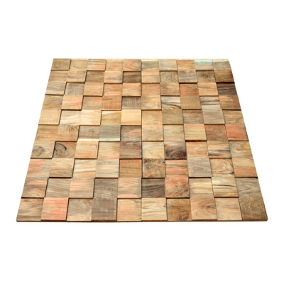 7.75" x 20" Reclaimed Solid Wood Wall Paneling in Natural
