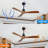 52 Inch Smart Matte Ceiling Fan With APP & Alexa Control, 3 Solid Wood Walnut Blades, Reversible Quiet DC Motor, No Light