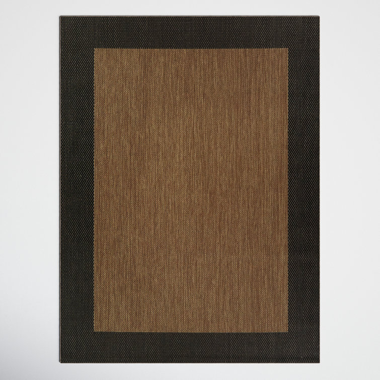 Kecia Machine Woven Black/Brown Indoor / Outdoor Area Rug 8’ 10’2”