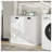 Two-Compartment Tilt-Out Laundry Sorter Cabinet - White MDF Laundry Storage with Removable Bags, Space-Saving Laundry Organizer for Home Laundry Room