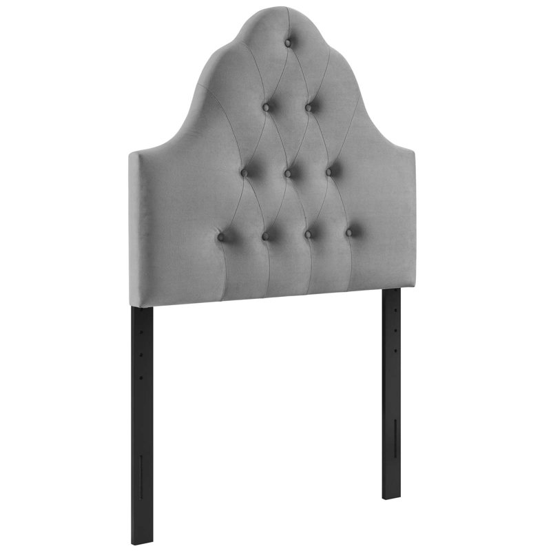 Tête de lit performance en velours capitonné Sovereign de Modway, Simple, Gris