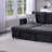 Black Velvet Convertible Sectional Sofa Pull Out Bed Couch Storage Chaise Tufted Reversible 2Pc Sectional Living Room-879420653