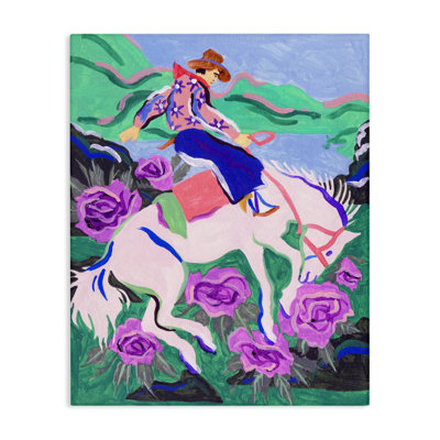 "Bold Hued Cowboy & Horse", art mural par Tim Ottoole