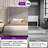 Crofford California King Size Modern Corduroy Upholstered Bed With 65'' Tall Headboard & Solid Wood Legs, Gray-9268977-15224658