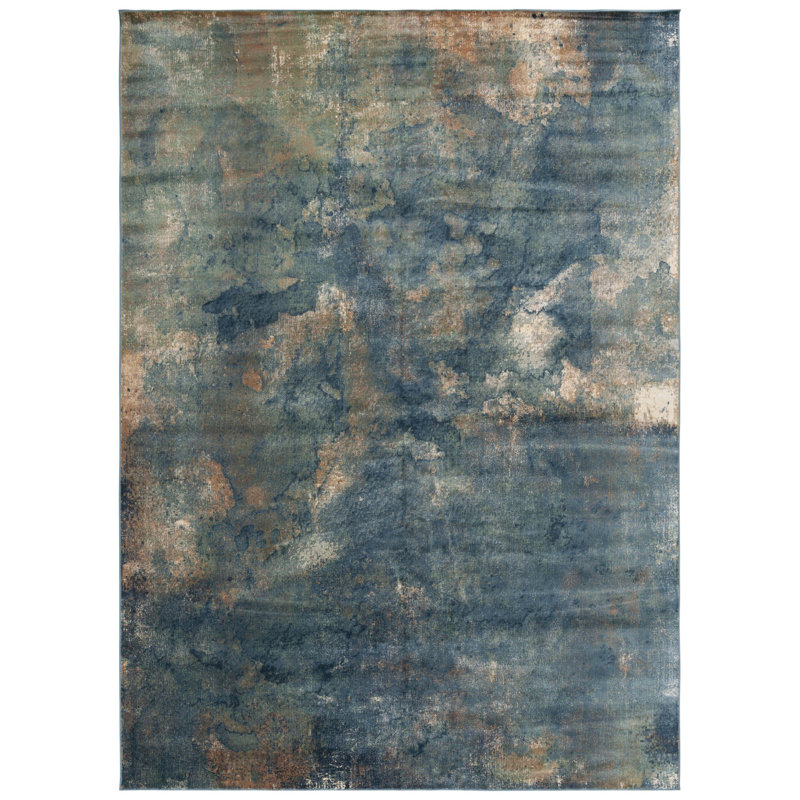Preusser Vintage 752 Area Rug In Light Blue / Multi, Rectangle 2' x 3'
