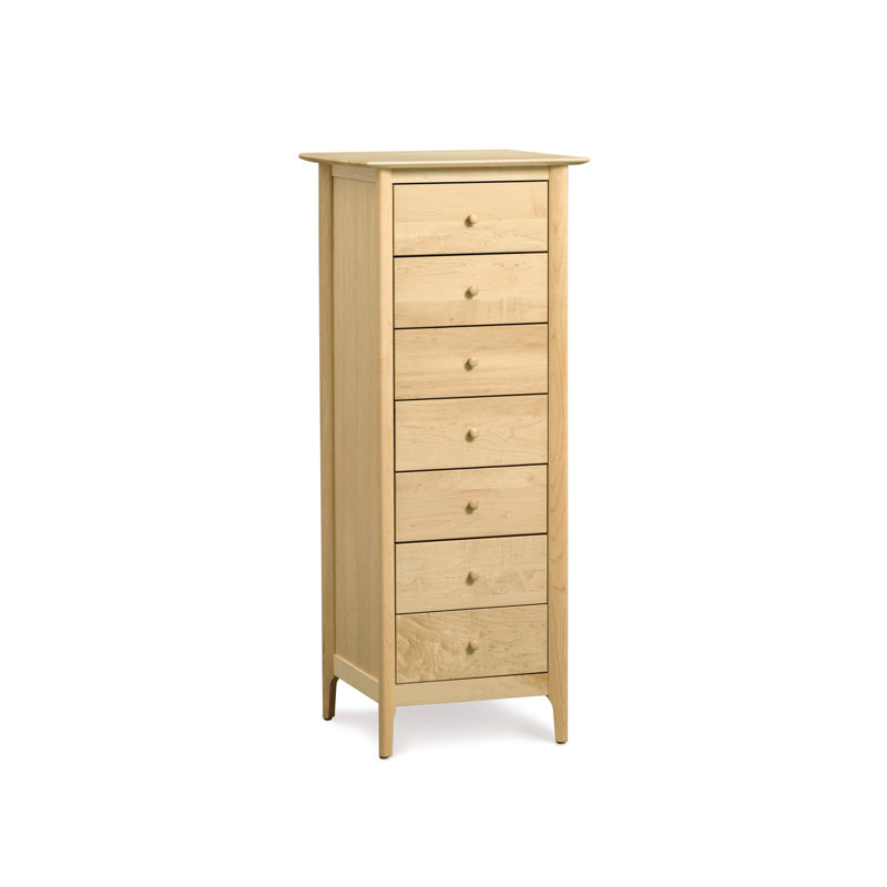 Sarah Solid Wood 24'' W 7 - Drawer Dresser, Autumn Cherry