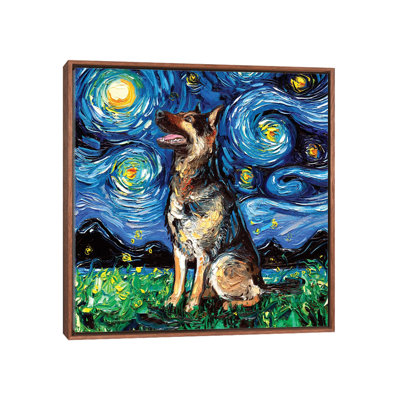 « German Shepherd Night II » par aja Trèves, reproduction d’art