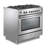 Verona Prima Series 36 Inch Dual Fuel Range with 5 Sealed Burners