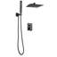 Ensemble de robinet de douche et pomme de douche carrée 12 "noir mat-117812734