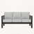 Coussin gris / cadre noir