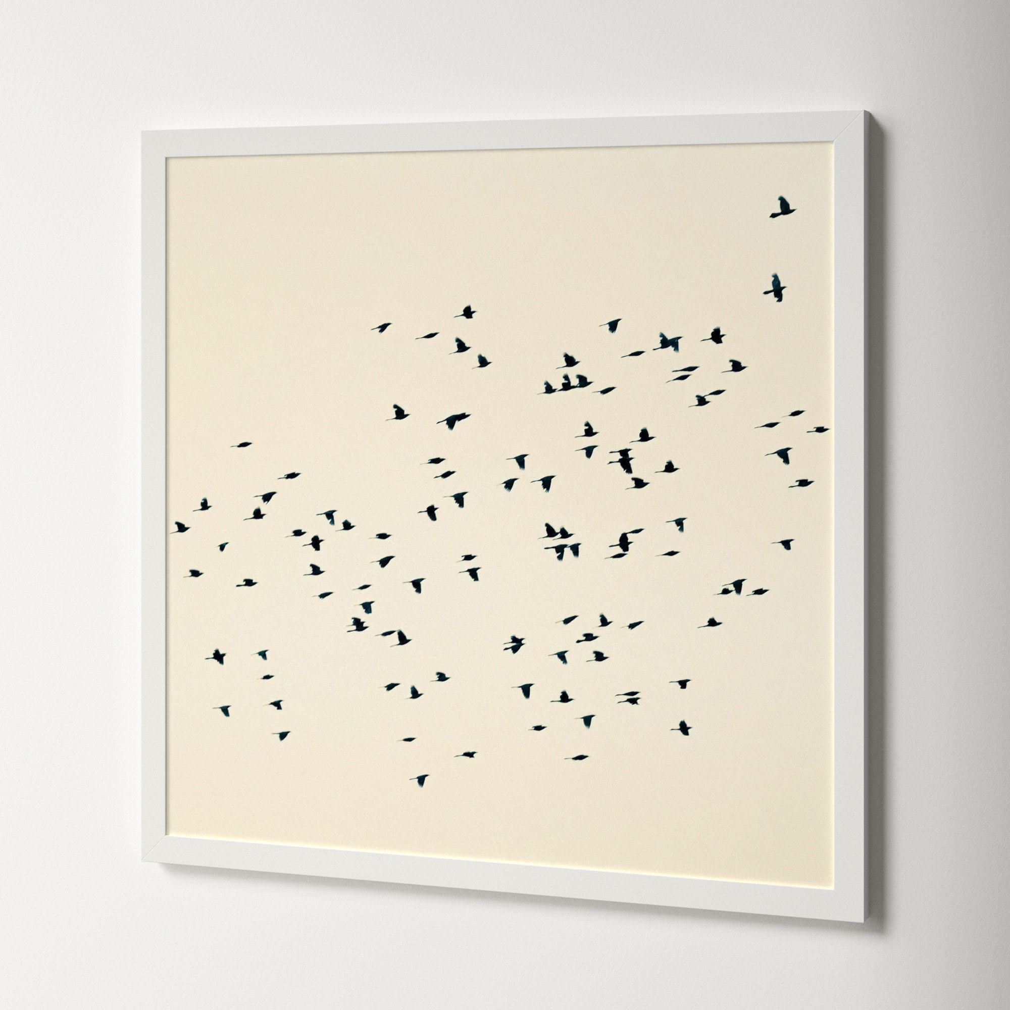 Soaring by Peter Dušek, White, 30" H x 30" W x 1.25" D