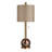 34" Metal Table Lamp With White Shade