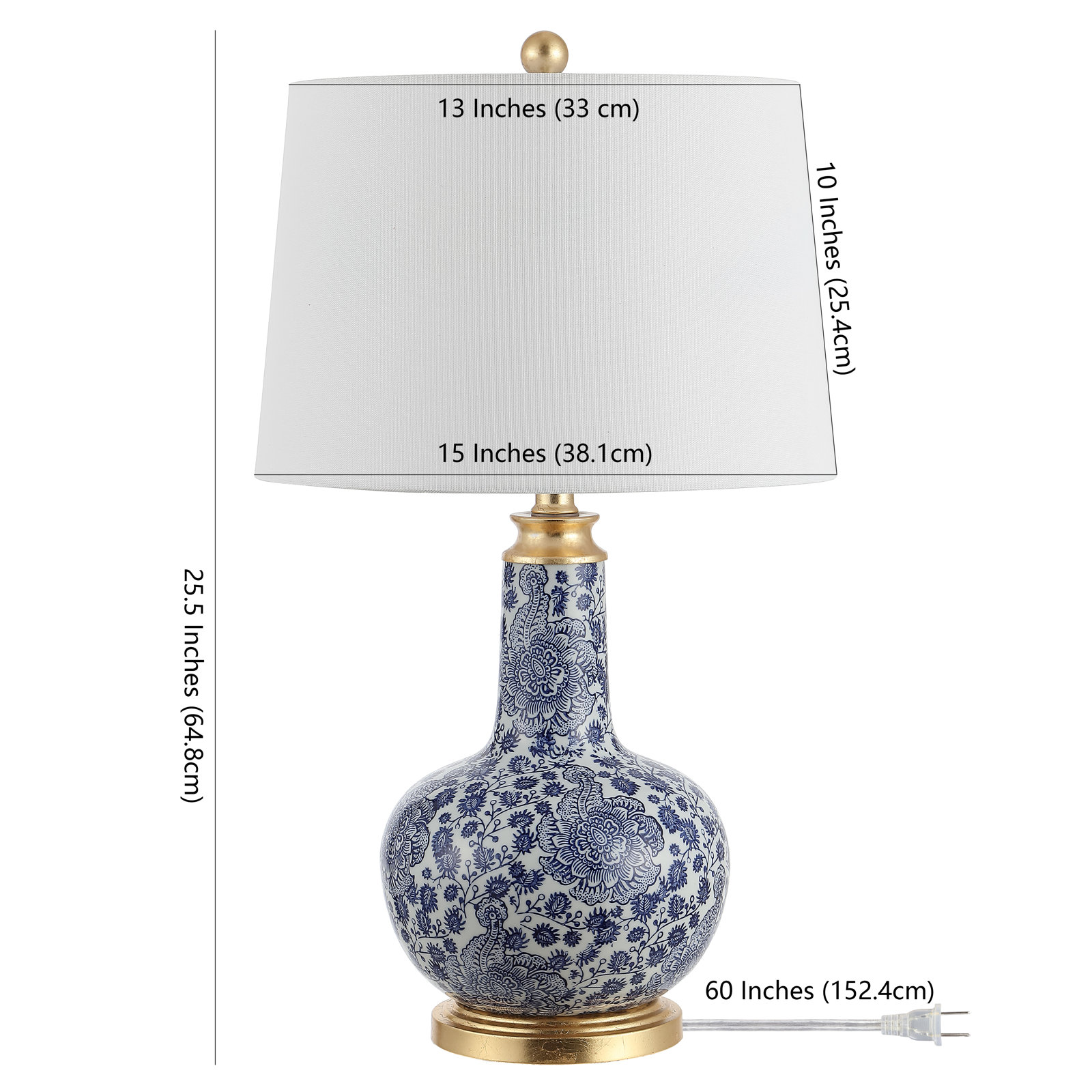 Craton Ceramic Table Lamp,  Blue