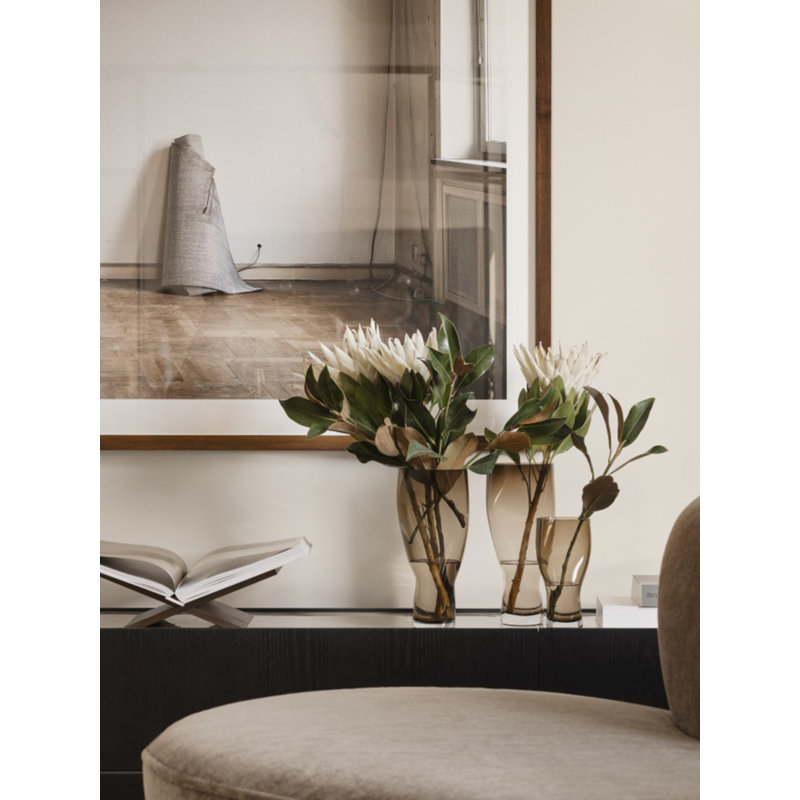 Squeeze Handcrafted Glass Table Vase, 13.39" H x 5.71" W x 5.71" D