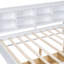 Lit de jour double en bois avec 2 tiroirs, lit de jour avec tablette de rangement et ports de chargement USB