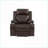 Recliners | Power Motion Chair Contemporary Walnut Brown Gel Leatherette with Storage Arms, Cup Holder 37\"x38\"x41\"H | Walnut Brown | Gel Leatherette-500874035