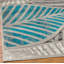 Tapis de salon doux, sculpté à la main, motif de feuilles turquoise et gris argenté, 2,44 m x 3,05 m-784386492-784386493