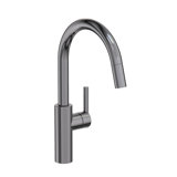 East Linear Single Handle Pull Down Kitchen Faucet