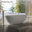 Baignoire de trempage autoportante blanche en acrylique 67 "x 31,5" avec trop-plein et bonde escamotable pour salle de bain MonBlari-132204733-132204734
