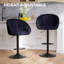 Swivel Upholstered Adjustable Height Counter Stool with Metal Frame-1518045266