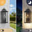 3 - Light 25''H Black Iron Etl Outdoor Wall Light With Dusk To Dawn And Tempered Glass-172527939