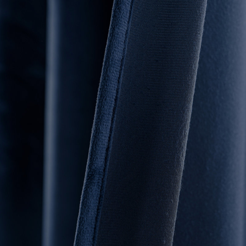 Velvet Room Darkening Curtain Panel Pair, Navy, 117cm Width x 183cm Drop
